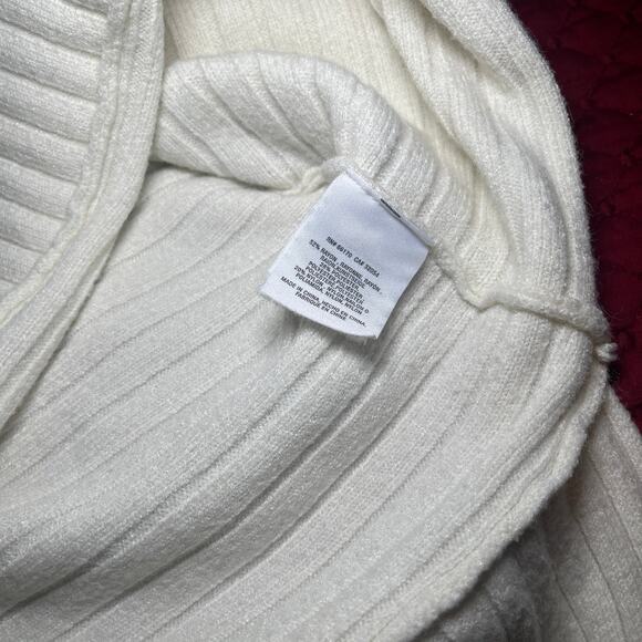 MOTH by Anthropologie Cream Ribbed Cowl Neck Sweater Size Small - Picture 6 of 6